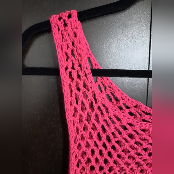 Handmade Crochet Tank Beach Cover Up - Picture 5 of 6